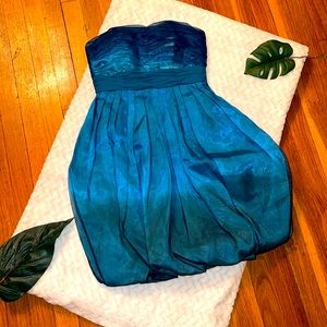 Mori Lee blue mini dress